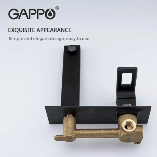 Смеситель для умивальника GAPPO G1017-16, черный купить в САНН Одесса, изображение 4