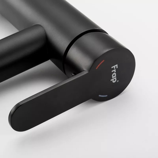 Смеситель для умивальника Frap F10801-6, черный купить в САНН Одесса, изображение 3