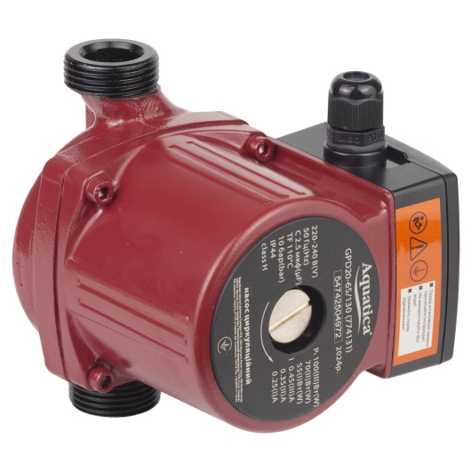 Насос циркуляционный 100Вт Hmax 6м Qmax 75л/мин Ø1" 130мм+гайки Ø¾" AQUATICA (774131) купить в САНН Одесса, изображение 2
