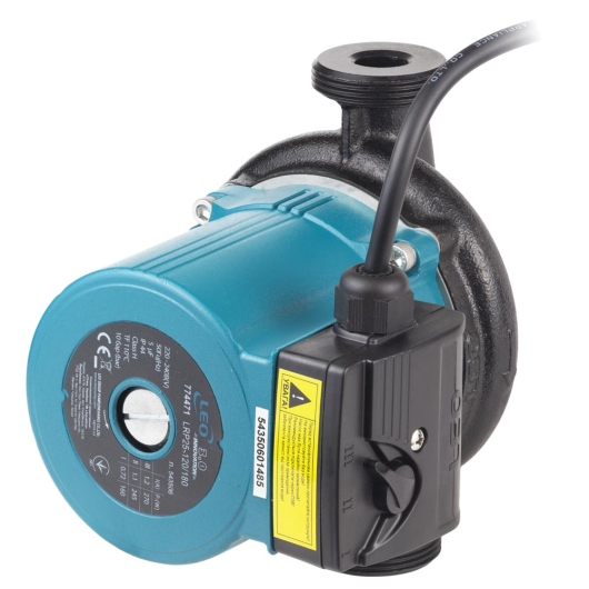 Насос циркуляционный 270Вт Hmax 12м Qmax 65л/мин Ø1½" 180мм+гайки Ø1" LEO 3.0 LRP25-120/180 (774471) купить в САНН Одесса, изображение 2