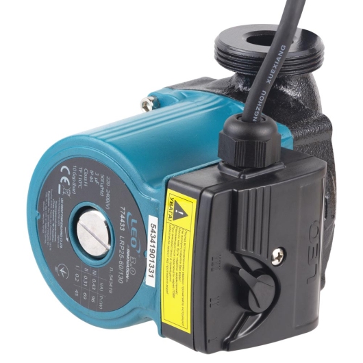 Насос циркуляционный 96Вт Hmax 6м Qmax 58л/мин Ø1½" 130мм+гайки Ø1" LEO 3.0 LRP25-60/130 (774433) купить в САНН Одесса, изображение 2