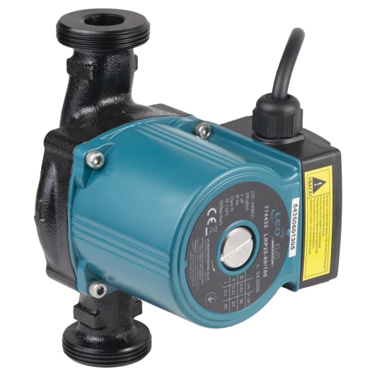 Насос циркуляционный 96Вт Hmax 6м Qmax 66л/мин Ø1½" 180мм+гайки Ø1" LEO 3.0 LRP25-60/180 (774432) купить в САНН Одесса
