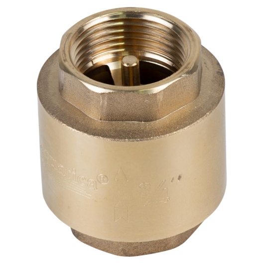 Клапан зворотний F3/4"×F3/4" (латунь) euro 205г AQUATICA (779652) купить в САНН Одесса