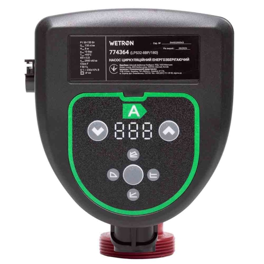 Насос циркуляционный енергозберігаючий 50-130Вт Hmax 8м Qmax 130л/мин Ø2″ 180мм + гайки Ø1¼″ WETRON (774364) купить в САНН Одесса, изображение 3