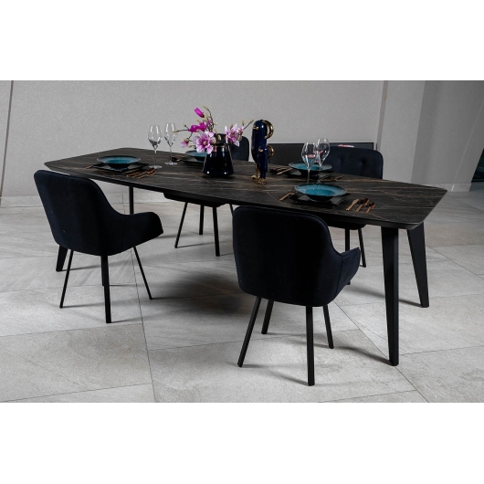 Стіл DETROIT 240х100х76 Laminam Naturali Noir Desir (3mm)