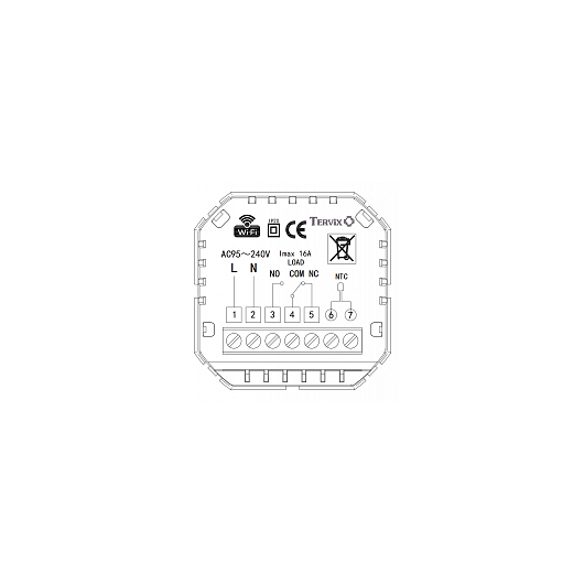 114341 Термостат з WiFi управлінням Tervix Pro Line для газового/електричного котла, білий купить в САНН Одесса, изображение 2