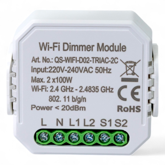 436421 Умный выключатель - регулятор Tervix Pro Line WiFi Dimmer (2 клавиши) купить в САНН Одесса