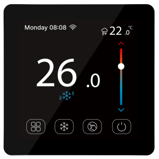 114350 Кімнатний сенсорний термостат з WiFi управлінням Tervix Pro Line WiFi TouchScreen Thermostat (котел), чорний купить в САНН Одесса