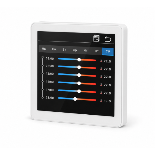 114351 Кімнатний сенсорний термостат з WiFi управлінням Tervix Pro Line WiFi TouchScren Thermostat (котел), білий купить в САНН Одесса, изображение 4