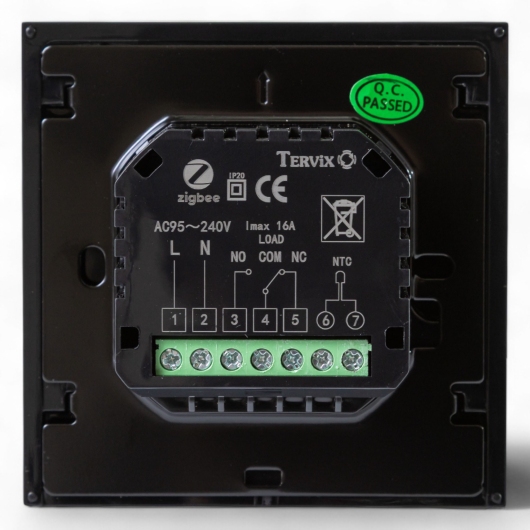 117340 Термостат з ZigBee управлінням Tervix Pro Line для газового/електричного котла, чорний купить в САНН Одесса, изображение 3