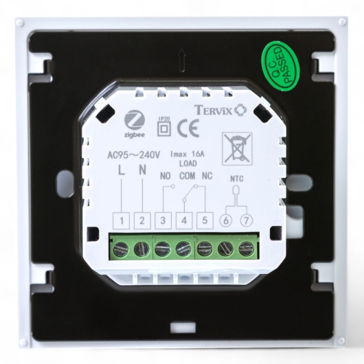 117341 Термостат з ZigBee управлінням Tervix Pro Line для газового/електричного котла, білий купить в САНН Одесса, изображение 3