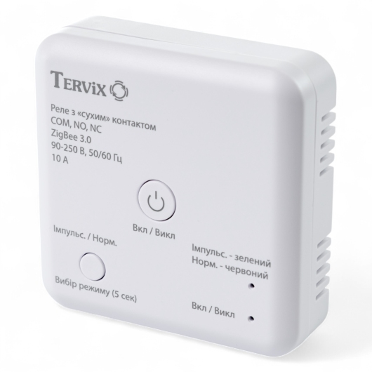 431181 Умный перемикач Tervix Pro Line ZigBee Dry Contact On/Off (реле з "сухим" контактом) купить в САНН Одесса