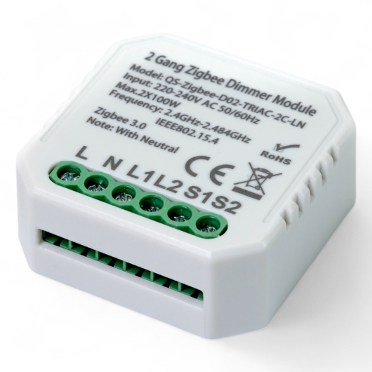 436121 Умный выключатель - регулятор Tervix Pro Line ZigBee Dimmer (2 клавиши) купить в САНН Одесса, изображение 4