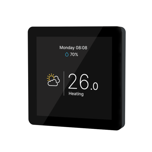117150 Кімнатний сенсорний термостат з ZigBee управлінням Tervix Pro Line ZigBee TouchScreen Thermostat (підлога), чорний купить в САНН Одесса