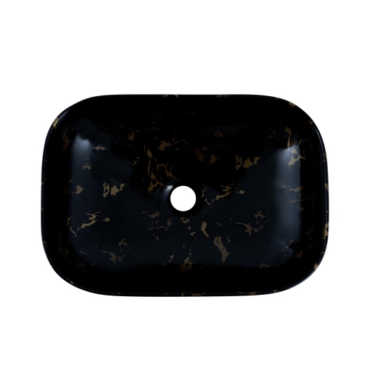 Умывальник Venus Dark Gold Curve Marble 46 см купить в САНН Одесса, изображение 2