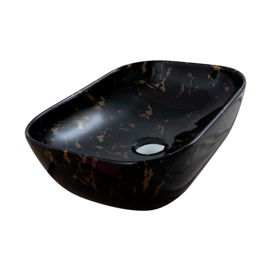 Умывальник Venus Dark Gold Curve Marble 46 см купить в САНН Одесса, изображение 4