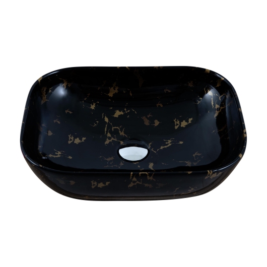 Умывальник Venus Dark Gold Curve Marble 46 см купить в САНН Одесса