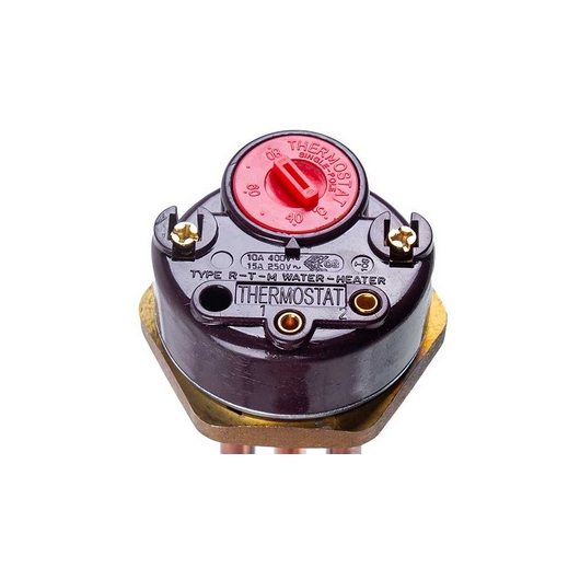 ТЭН для бойлера з термостатом 2000W (мідний) L=265mm фланец 54mm 1 трубка під датчик купить в САНН Одесса, изображение 5