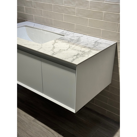 Тумба Latte 037 white-matt 120 см з умывальником Sence консольная купить в САНН Одесса