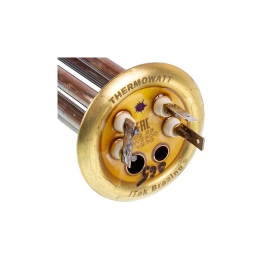 ТЭН фланцевий для бойлера 2500W (1500W+1000W) Thermowatt (латунь) фланец 63mm, 2 трубки під датчики купить в САНН Одесса, изображение 3