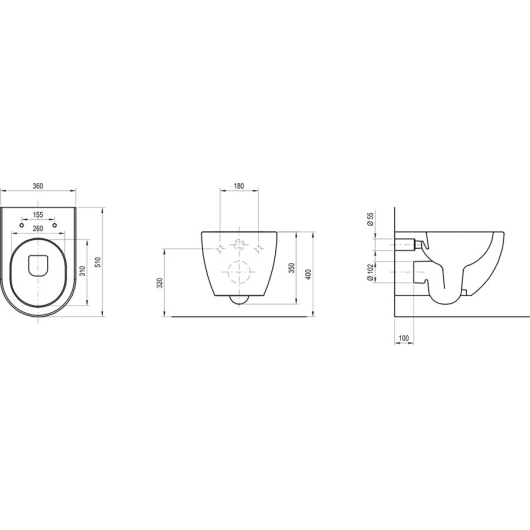WC Uni Chrome RimOff подвесной, Білий купить в САНН Одесса