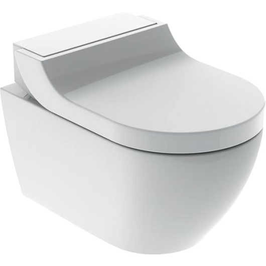 146.294.SI.1 Кришка-біде Geberit AquaClean Tuma Comfort з підвісним унитазом Rimfree: біле скло купить в САНН Одесса
