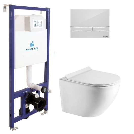 Инсталляция Koller Pool Dune 1200SL + Integro Cosmo White панель смыва + подвесной унитаз ROUND купить в САНН Одесса