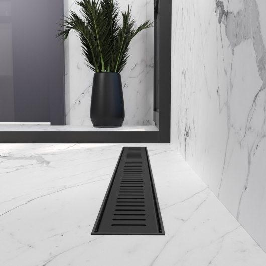 Трап лінійний AQUA 70cм та решіткою Line mattblack купить в САНН Одесса, изображение 3