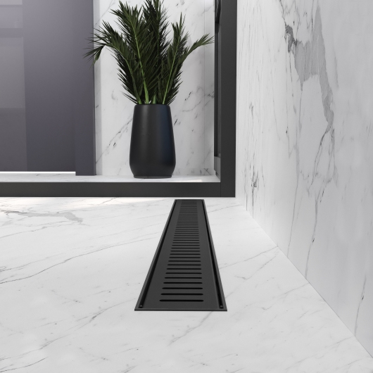Трап лінійний AQUA 80cм та решіткою Line mattblack купить в САНН Одесса, изображение 2