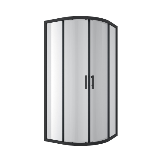 R90RCB Душева кабина ROUND полукругла чорна 900x900x1900 мм скло прозоре купить в САНН Одесса