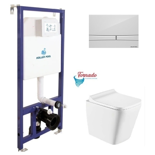 Инсталляция Koller Pool Dune 1200SL + Integro Cosmo White панель смыва + подвесной унитаз Trend Tornado 3,0 купить в САНН Одесса