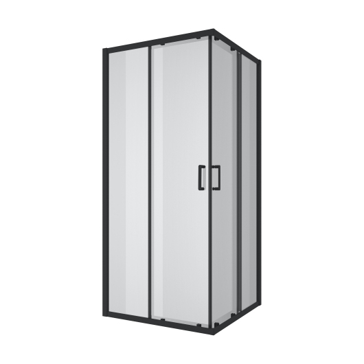 Душева кабина розсувна, квадратна Line CUBE 900*900мм, black matt, cкло 6мм прозоре купить в САНН Одесса