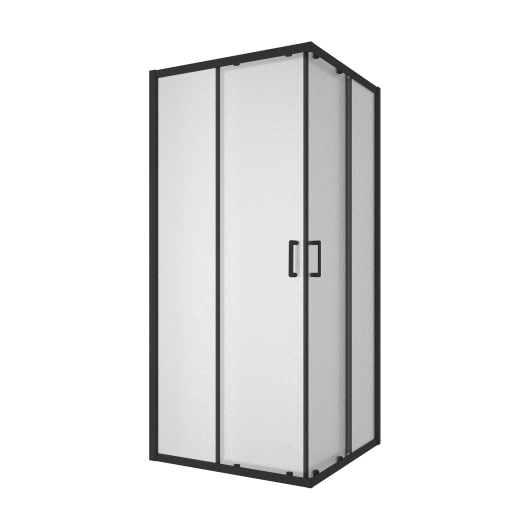 Душева кабина розсувна, квадратна Line CUBE 900*900мм, black matt, cкло 6мм grape купить в САНН Одесса