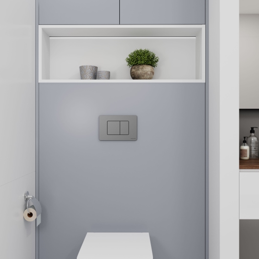 CUBE M панель смыва polished aluminum купить в САНН Одесса, изображение 2