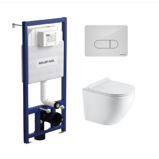 Инсталляция Koller Pool Dune 1200SL + Orion Cosmo White панель смыва + подвесной унитаз Round Smart з сидінням Soft-close ( змив Tornado 3,0 ) купить в САНН Одесса