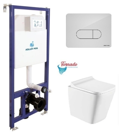 Инсталляция Koller Pool Dune 1200SL + Orion Cosmo White панель смыва + подвесной унитаз TREND з сидінням Soft-close (змив Торнадо) купить в САНН Одесса