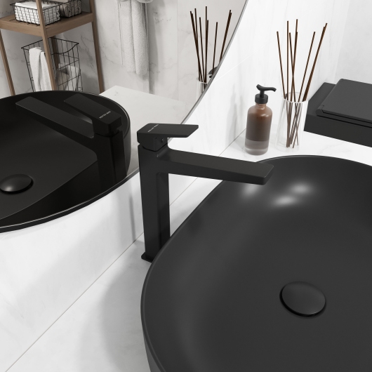 CUBE XL смеситель для умывальника, Black Matt купить в САНН Одесса, изображение 2
