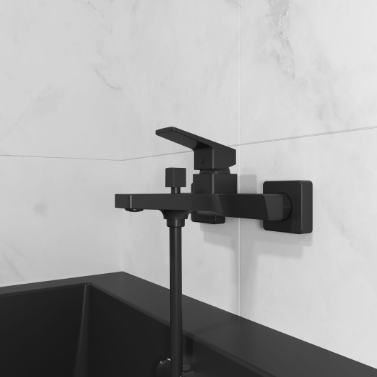 CUBE смеситель для ванни, Black Matt купить в САНН Одесса, изображение 2