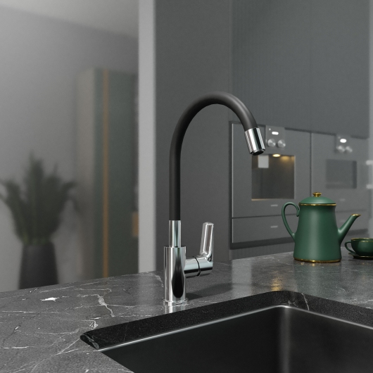 Kitchen Light смеситель для кухні, chrome-black купить в САНН Одесса, изображение 3