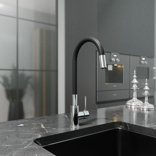 Kitchen Light Pro смеситель для кухні, chrome-black купить в САНН Одесса, изображение 3