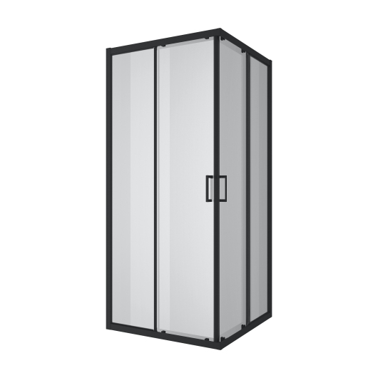 Душева кабина розсувна, квадратна Dakota 900*900*1850мм, black matt, cкло 5мм, clear купить в САНН Одесса