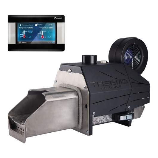 Горелка пеллетная Thermo Alliance Evo 25 кВт в комплекте с шнеком+Контролер ECOMAX 860 Plum
