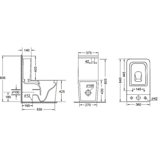 Унитаз-компакт Qtap Crow безободковый с сиденьем Soft-close QT05222170W, изображение 12