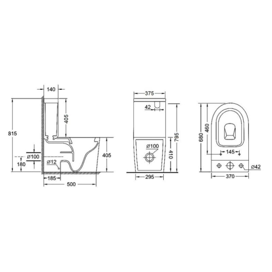 Унитаз-компакт Qtap Jay с сиденьем Soft-close QT07222176W, изображение 12