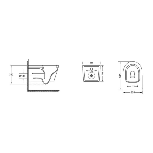 Унитаз подвесной Qtap Swan безободковый с сиденьем Soft-close QT16335178W, изображение 7