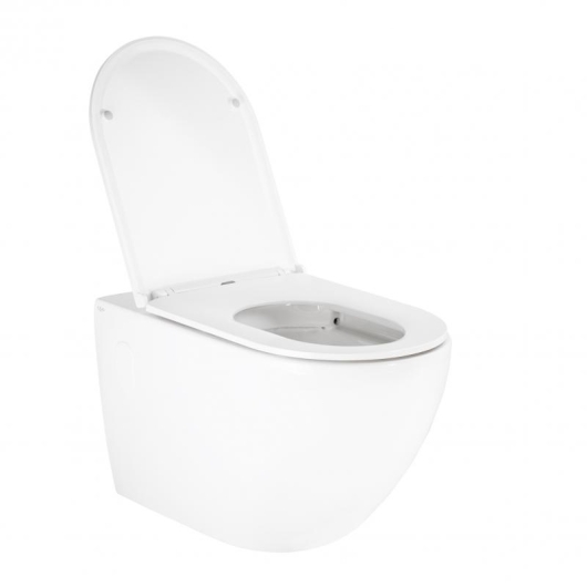Унитаз подвесной Qtap Robin безободковый с сиденьем Soft-close QT13332141ERW, изображение 3