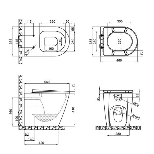 Унитаз напольный Qtap Swan безободковый с сиденьем Soft-close QT16223178W, изображение 12