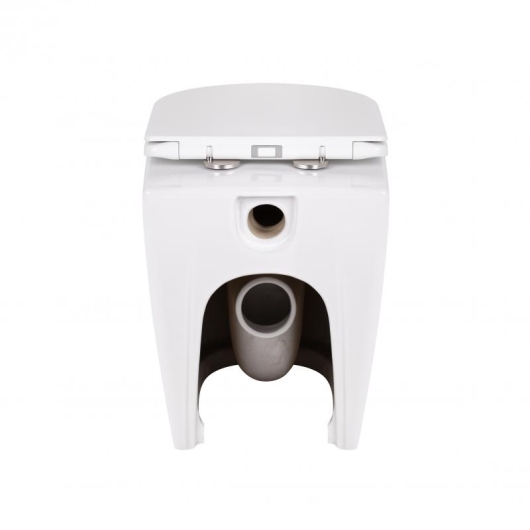 Унитаз напольный Qtap Swan безободковый с сиденьем Soft-close QT16223178W, изображение 14