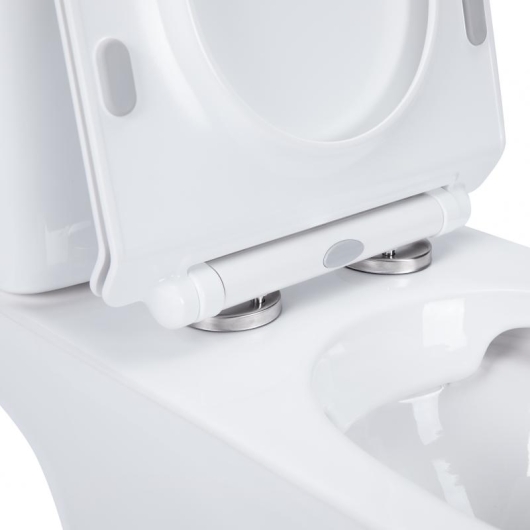 Унитаз-компакт Qtap Presto безободковый с сиденьем Soft-close QT24221217AW, изображение 14