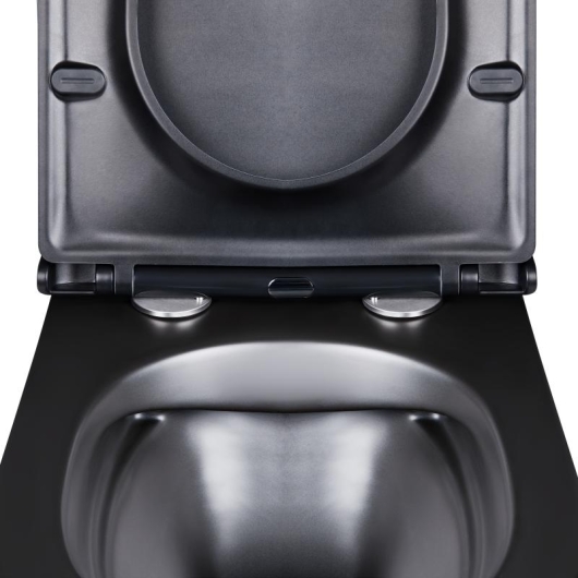 Унитаз подвесной Qtap Virgo безободковый с сиденьем Soft-close QT1833051ERMB, изображение 15
